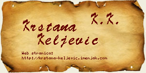 Krstana Keljević vizit kartica